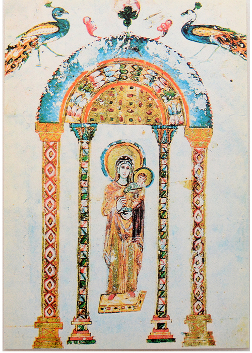 Karte: Maria mit Kind, Syriac art. Cod. of Rabula of Edessa