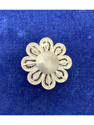 Silberschmuck aus Midyat - Brosche Blume 3 cm