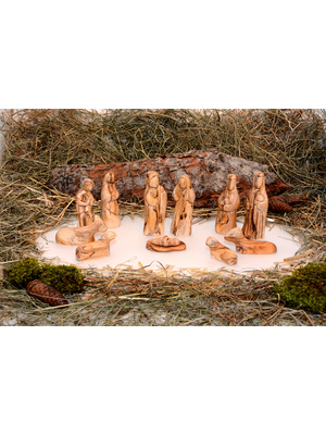 Krippenfiguren, 11-teiliges Set, 3,5 - 15 cm