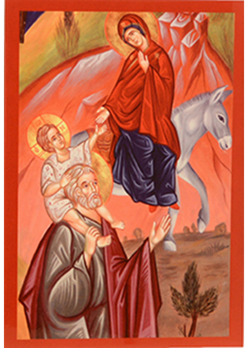 Weihnachts-Faltkarte: Geburt Jesu - Kathedrale v. Mossul